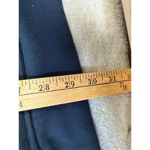 Craftsman Hoodie Men L/G Navy Blue Waffle Zip Up Sherpa Lined Warm Heavy - Picture 6 of 9